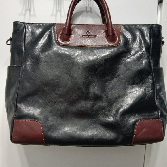 Samsonite Vintage Leather Overnight Bag - Picture 8 of 9
